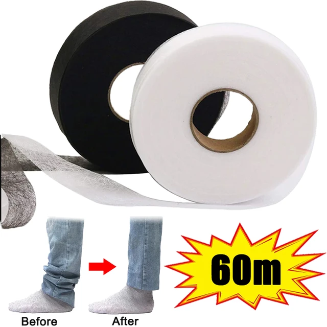 60M Self-Adhesive Pants Hem Tape Edge Shorten Paste Tape for DIY