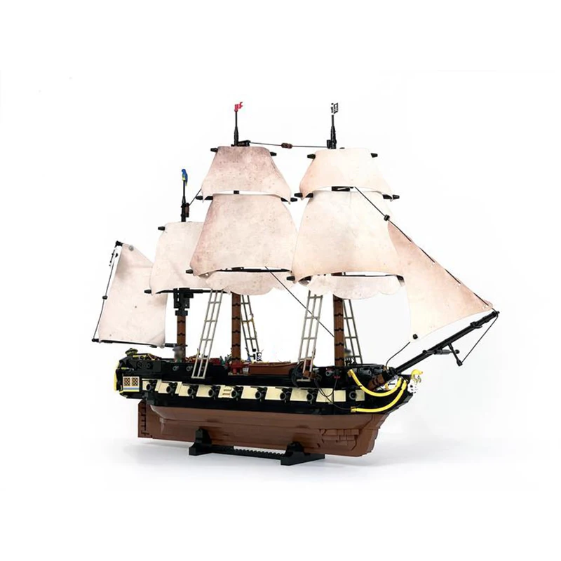 Tecnologia Building Blocks Royal Navy Warship Model Moc Ocean Exploration Bricks Modular Privateer Frigate Giocattolo Per Bambini Regalo