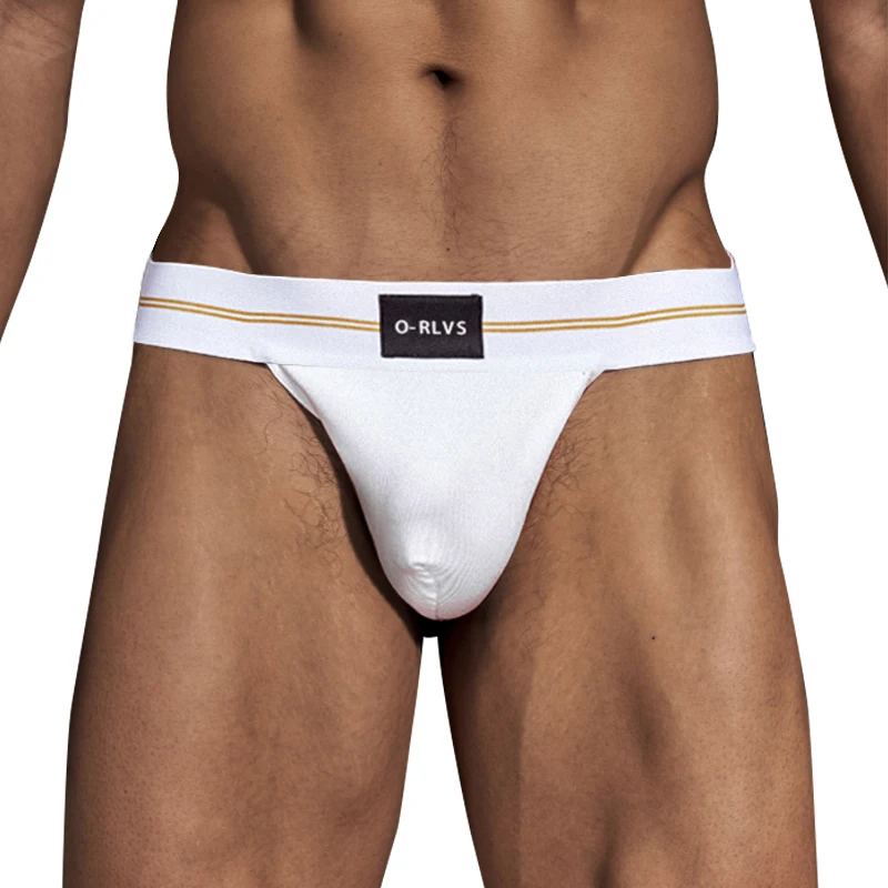Men's Seamless Hip Design Briefs with Wide Elastic Band and Independent Codpiece