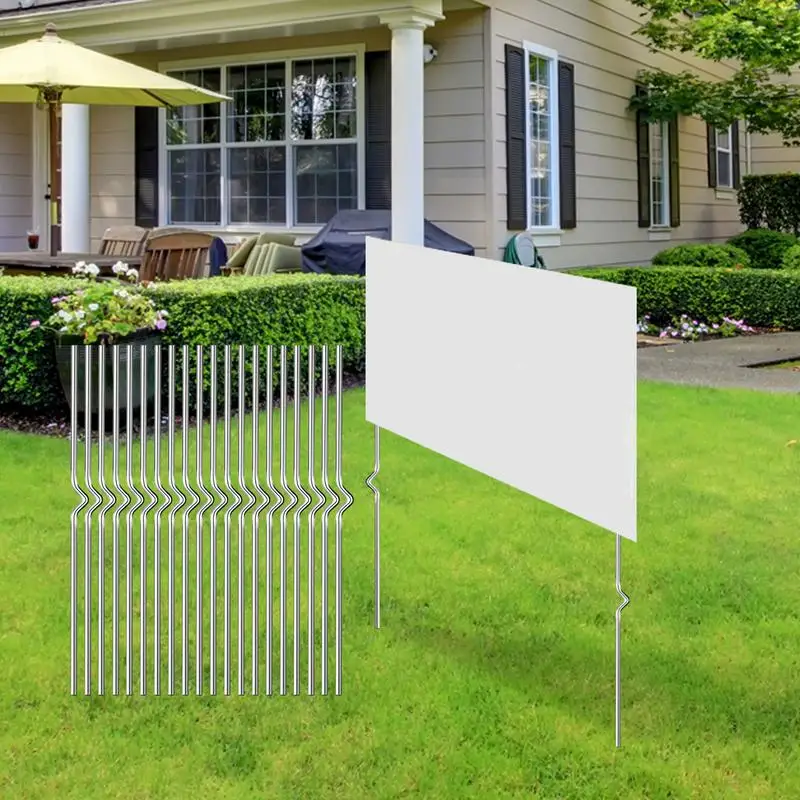 Signs Yard Stake For Signs Yard Stainless Steel 20pcs Stake Metal Stakes & Wire Stakes For Outdoor Business Lawn