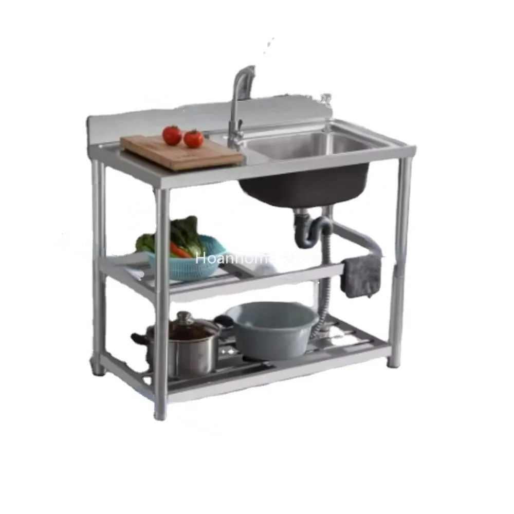 

Kitchen Double Bowl Drainer Unit and Tap Commercial Stainless Steel Catering Sink