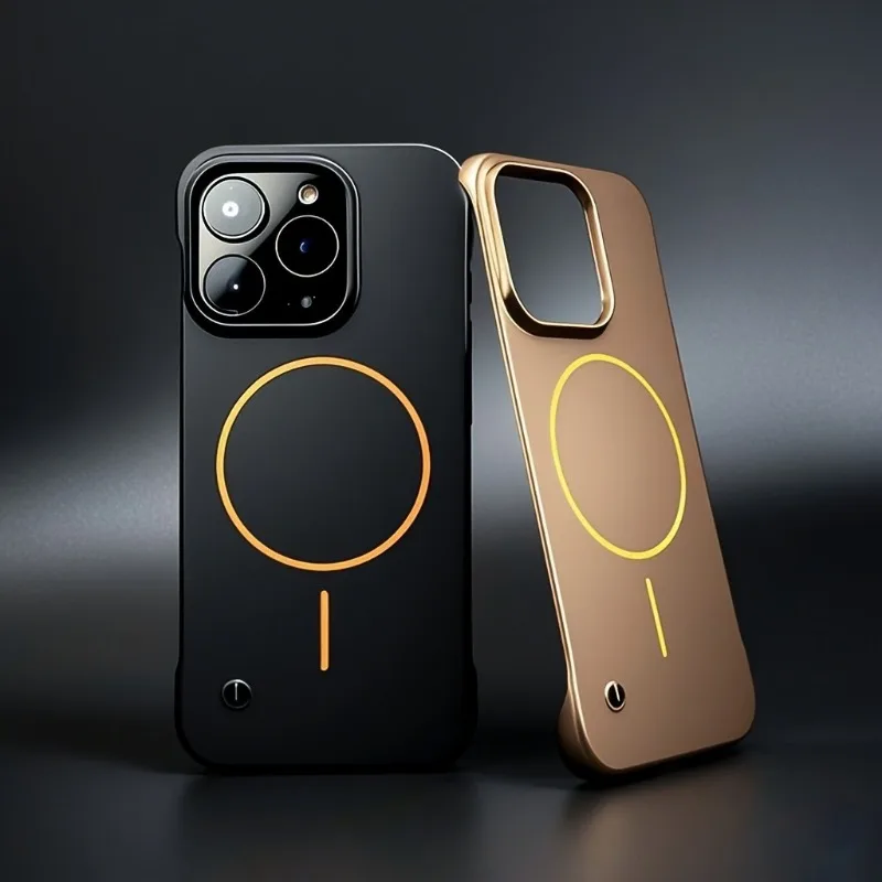 Frameless Magnetic Phone Case with Heat Dissipation & Wireless Charging Compatibility