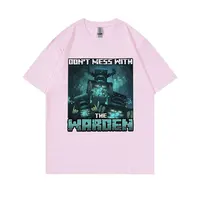 Don't Mess with The Warden Funny Meme Tshirt Men Women Game Otaku Casual Pure Cotton T-shirt Male Fashion Oversized Streetwear 6
