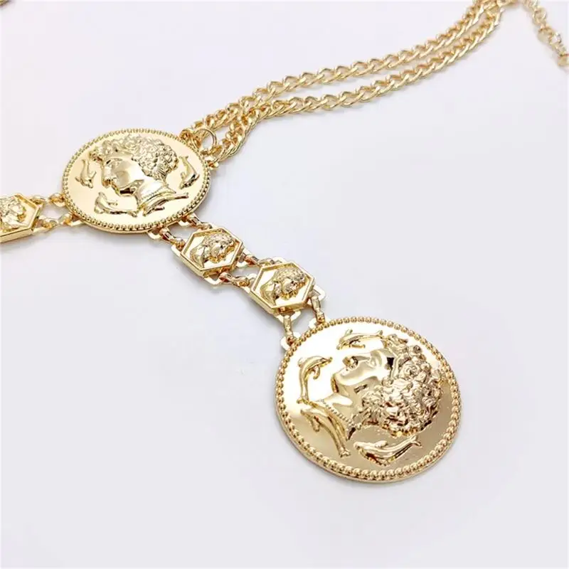 P9FE Aufwendige Kette, Grunge-Taillenkette, geschnitzter Kopf, Taillenkette, Bauchkette – Detail 9