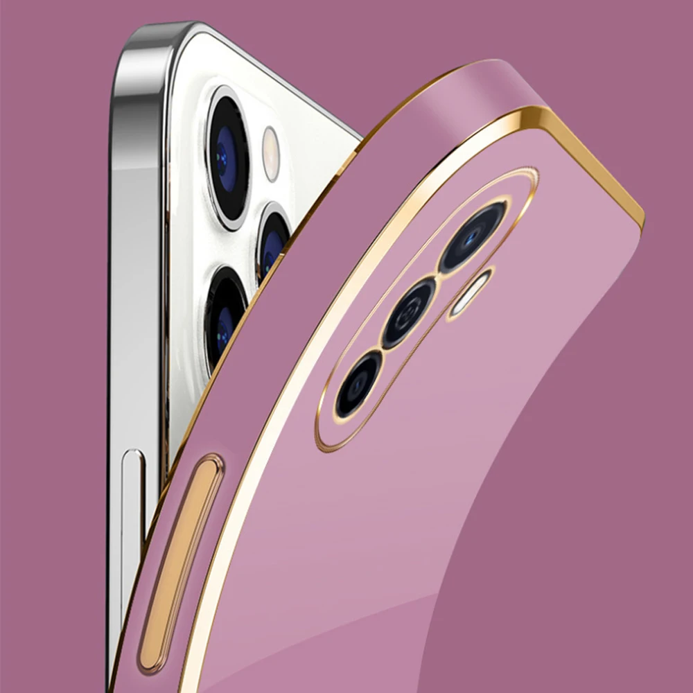 Luxurious Square Plating Shockproof Case