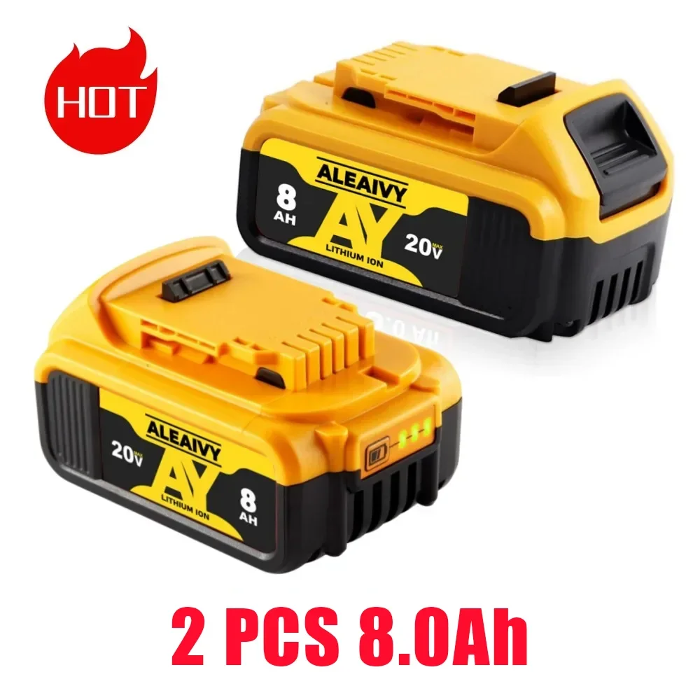 

DCB200 20V Battery Compatible with dewalt power Tools 18V 6Ah rechargeable electric tool Lithium batteries 20V 18Volt 18v 8Ah