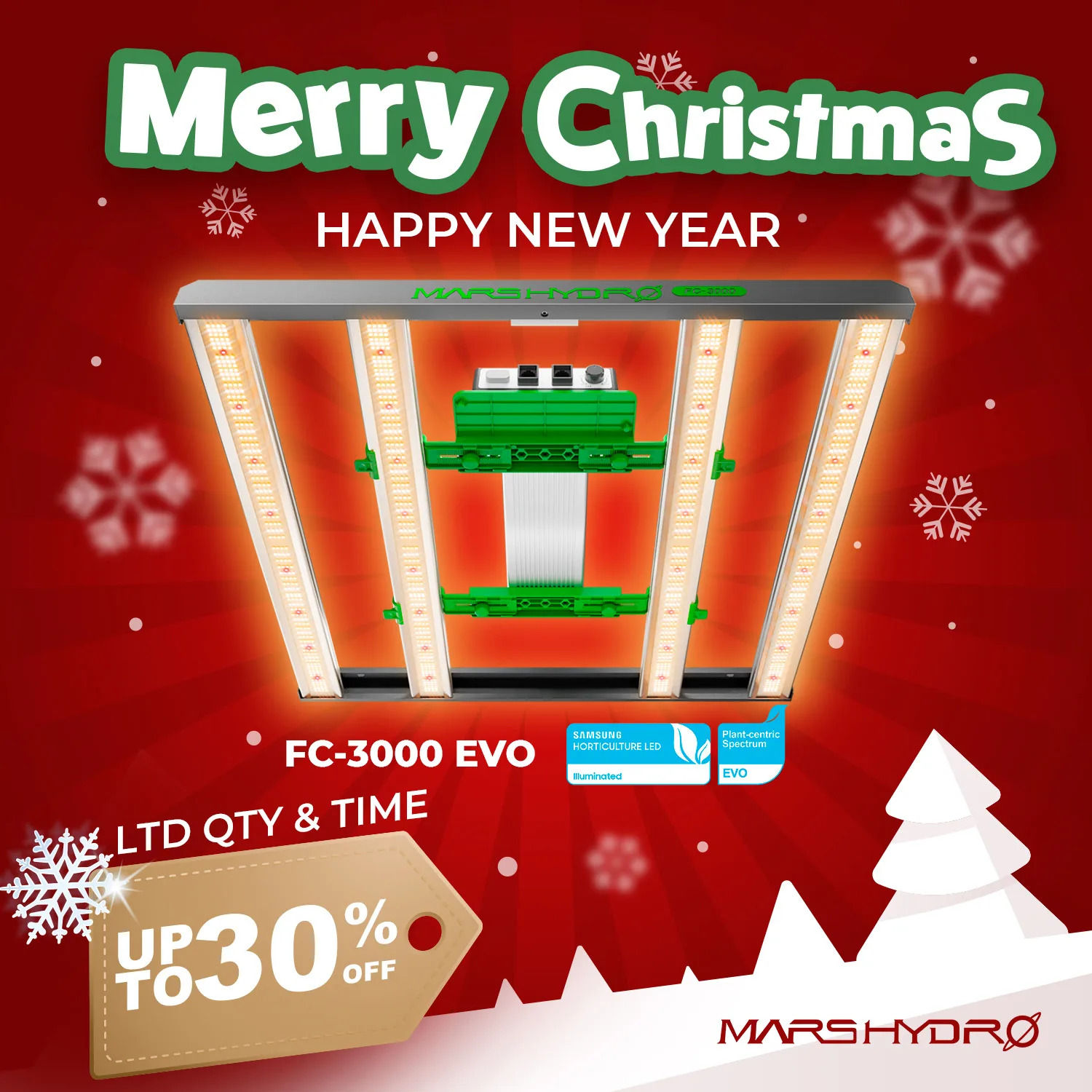 Mars Hydro FC 3000 Full Spectrum LED Grow Light