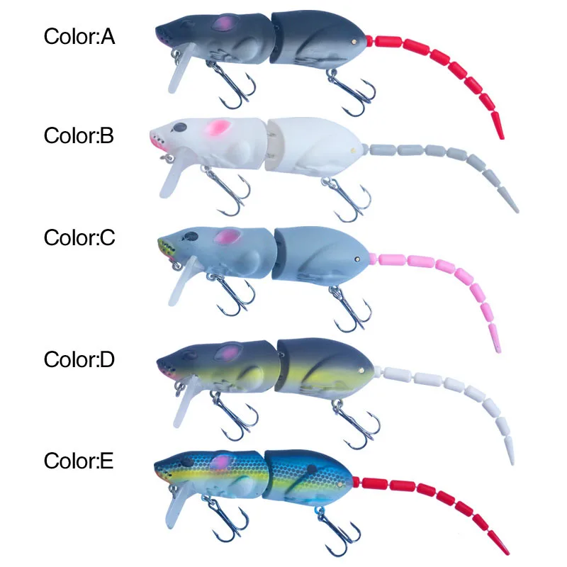 

Artificial Fishing Lure Plastic Mouse Lure Swimbait Rat Bait Fishing Lure With Hook Fishing Tackle Minnow Crankbaits