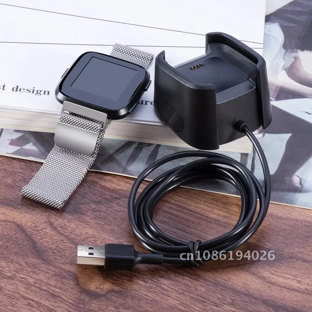 

USB Adaptor Plug 1m USB Dock Charger For Fitbit Versa Watch Non-slip Fast USB Charging Cable For Fitbit Versa USB Charging Cable