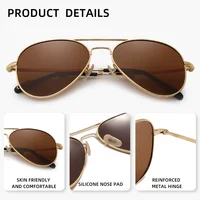 Lunettes de soleil polarisées de luxe pour hommes et femmes, style pilote, verres miroir, protection UV400, idéales pour la conduite 5