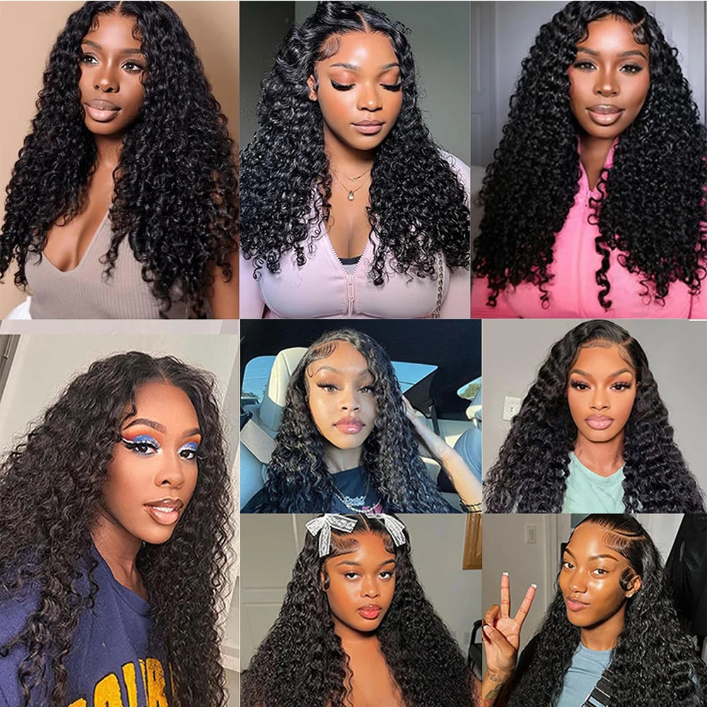 Burmese Curly Hair Wig HD 13x6 Lace Wig Human Hair Preplucked Burmese Curly Glueless Wig Ready to Wear 13x4 Lace Front Wigs