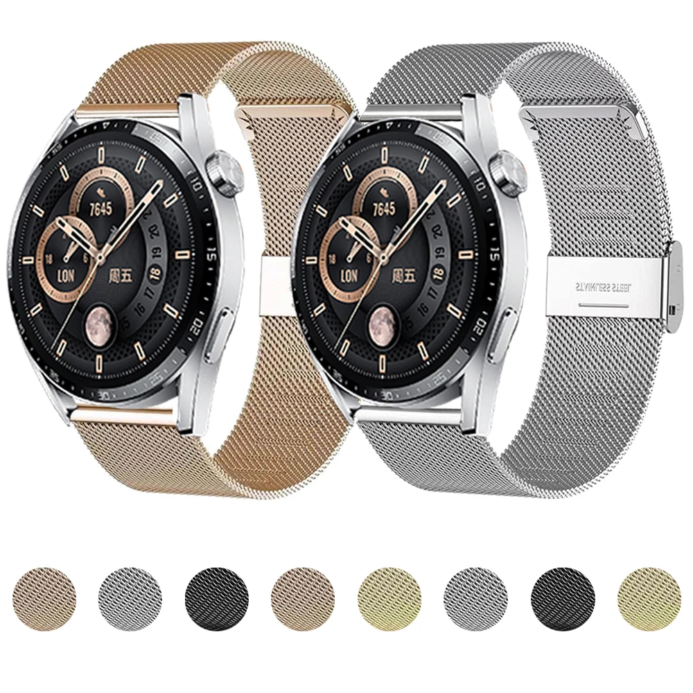 20Mm 22Mm Stainless Steel Strap For Huawei Watch Gt 2 46Mm 42Mm Metal Belt Bracelet 44Mm 40Mm Honor Magic Band Wrist Accessories