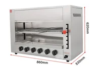 Fuqi One Layers Gas Chicken Rotisserie Machine Commercial Chicken Shawarma Roaster Industrial Rotisserie Oven for Sale 2