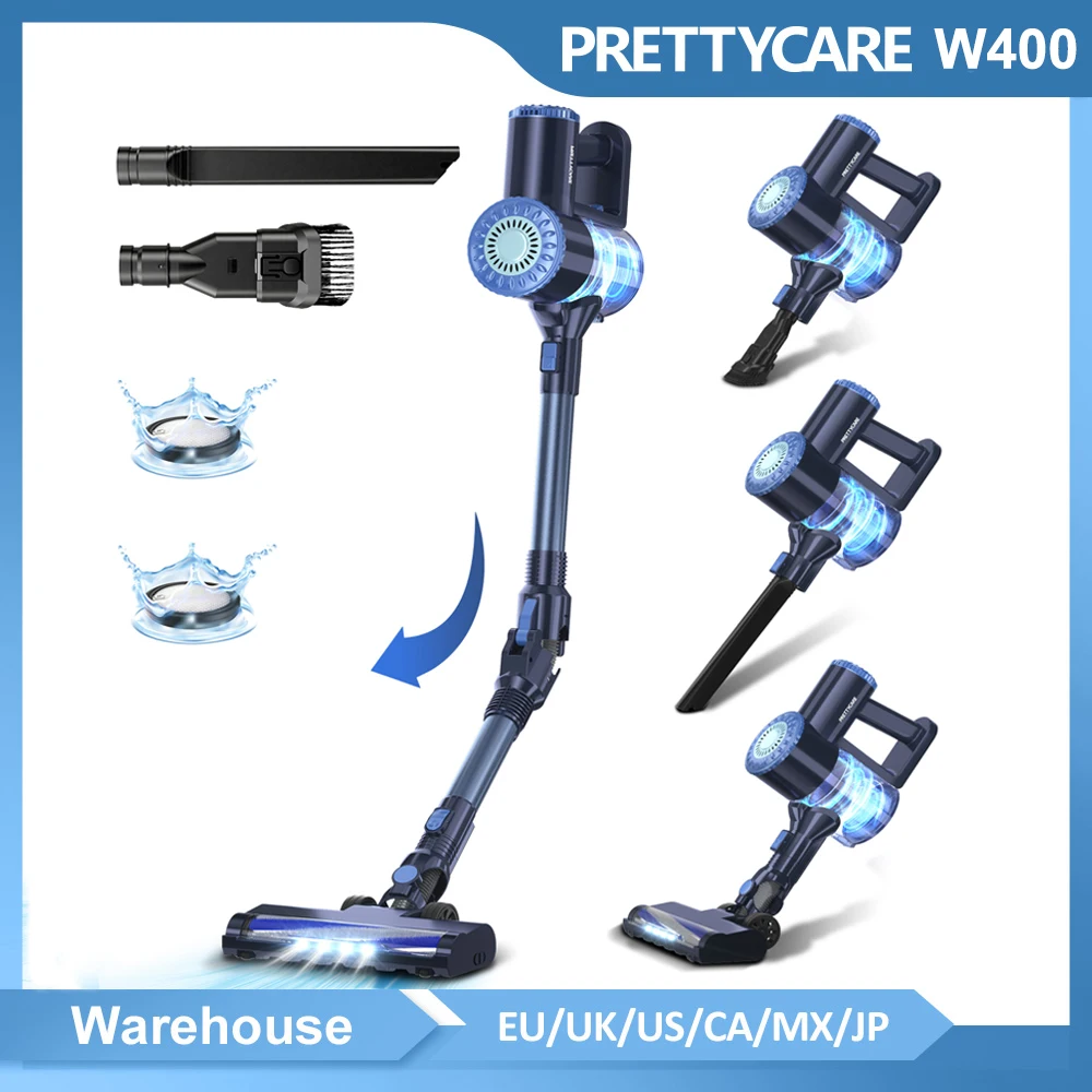 PRETTYCARE W400 Handheld Cordless Wireless Vacuum Cleaner, Lightweight