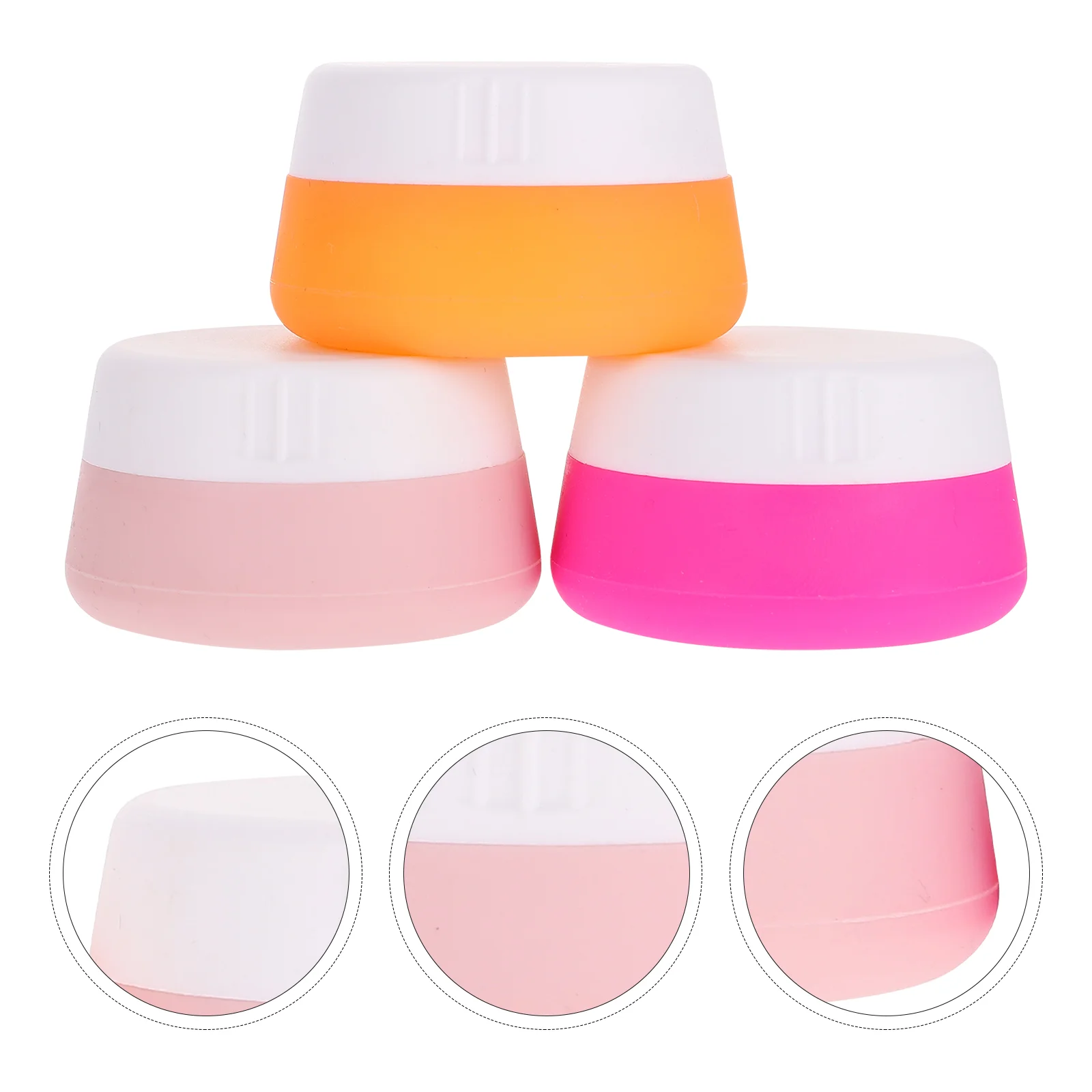 

3 Pcs Mini Silica Gel Bottle Travel Sample Container Household Case Cream Supply
