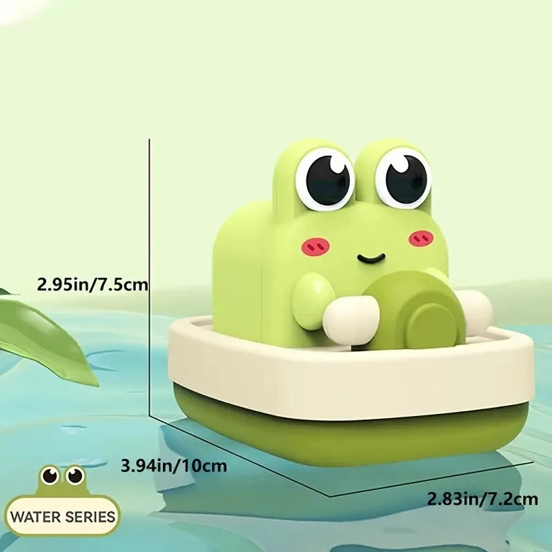 Frog Bath Toy with Clockwork for Kids, Wind-Up Swimming Pool Bathtub Baby Bath Toy, Birthday Gift for Toddlers Kids Infants 5