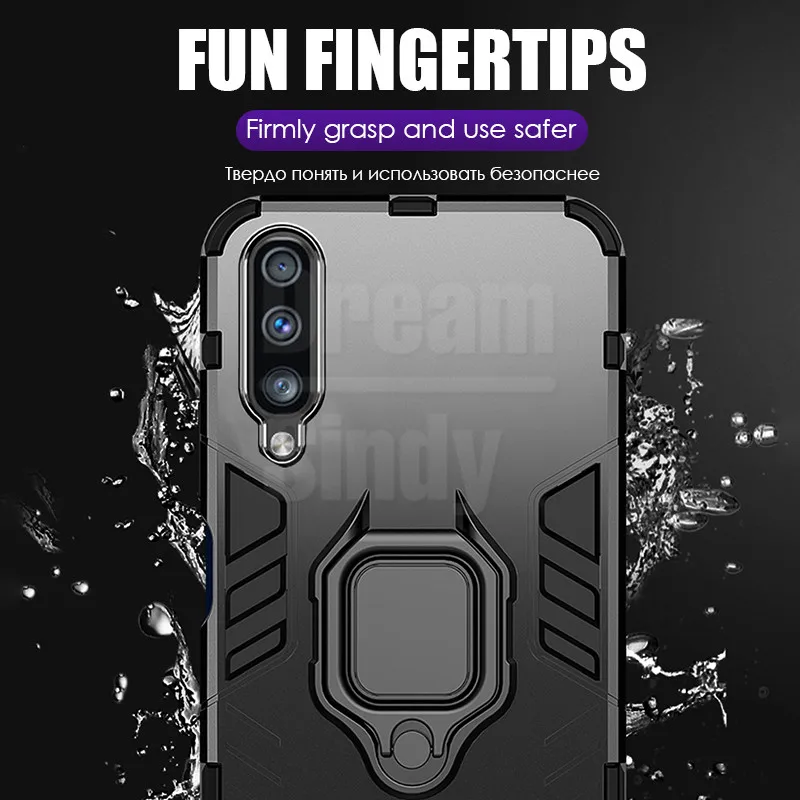 Luxury Metal Magnetic Ring Shockproof Phone Case - Armor Bumper Back Cover