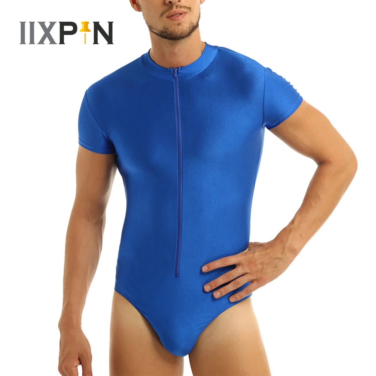 Bodysuits Men High Cut Onepiece Shapers Men's Stretch Gymnastics