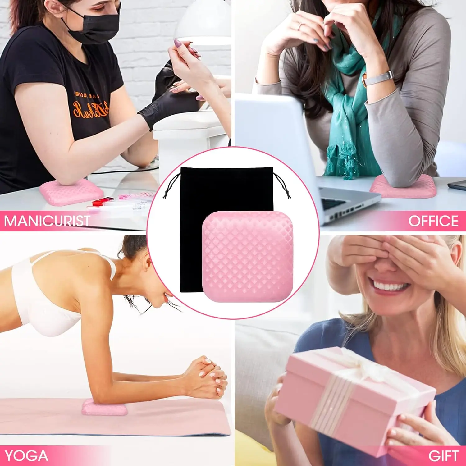 Nail Arm Rest Nails Professional Arm Rest for Nail Tech Non-Slip Elbow Pad Arm Rest for Nail Cushion Technician Must Have