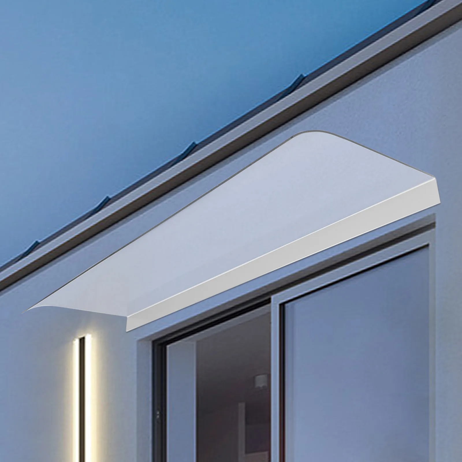Door Awning Canopy Clear Rain Shelter UV Rain Snow Protection Window Awning for Front Door Porch Patio Roof 100*50cm/40*120cm