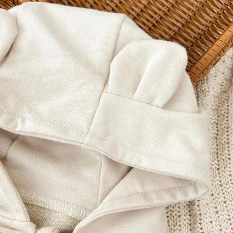 Girl Cute Bear Cardigan Simple Soft Zipper Hoodies 0-3y Infant Baby Solid Comfortable Coat Toddler Boy Pocket Coats baby girl cardigan
