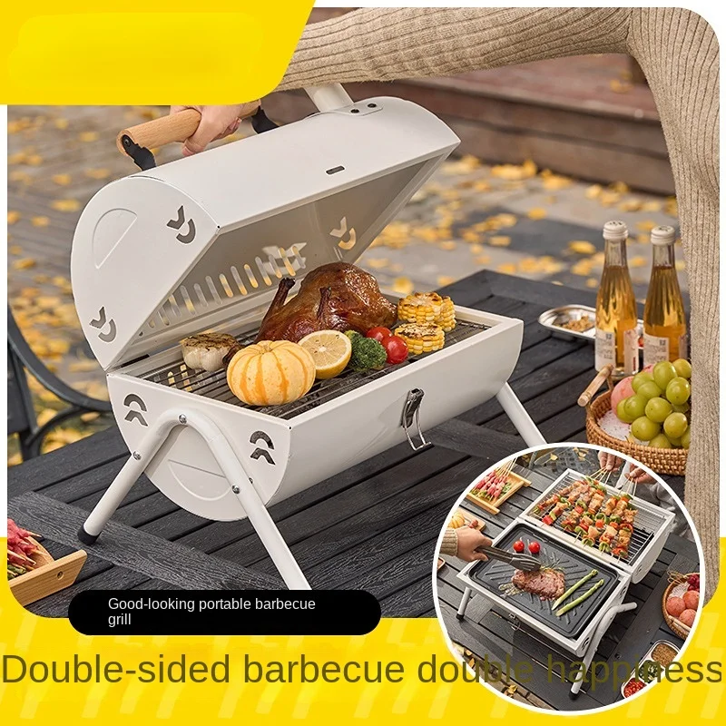 Barbecue Oven Outdoor Charcoal Fire BBQ Pot Cooking Tea Smokeless Heating Carbon Surrounding Stove Tool Rack Shelf Outdoors outdoor bbq gloves two layers leather fire heat resistant kitchen cooking oven mitts anti slip hard wearing clamping glove stove