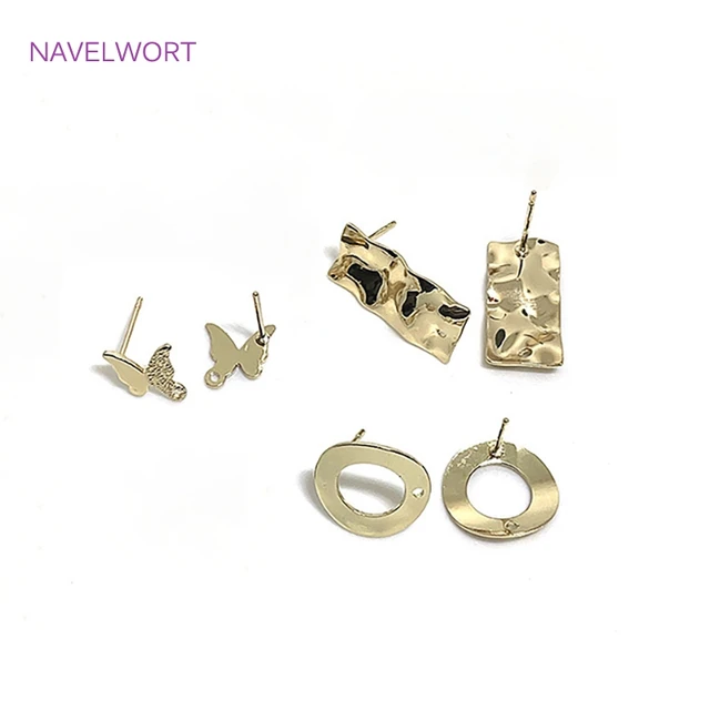14K Gold-Plated Ear Hooks For DIY Women Pearl Earrings Jewelry Making  Materials Accessories High Heel Needle Ear Hook Findings - AliExpress