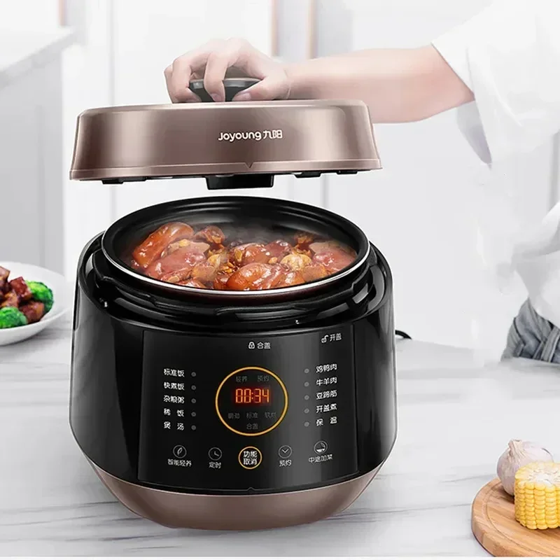 Joyoung Pressure Cooker 5 Liters Rice Cooker Coppersmith Fire 2 Inner Pots Nutritious Cooking Electric Pressure Cookers 220V