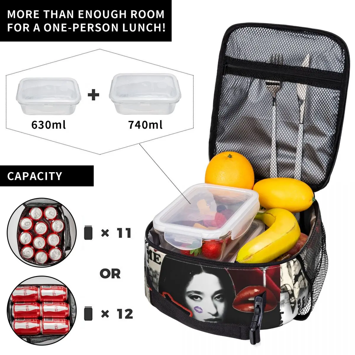 Anora Movie Mikey Madison Thermal Insulated Lunch Bag for Work Portable Food Container Bags Thermal Cooler Lunch Boxes