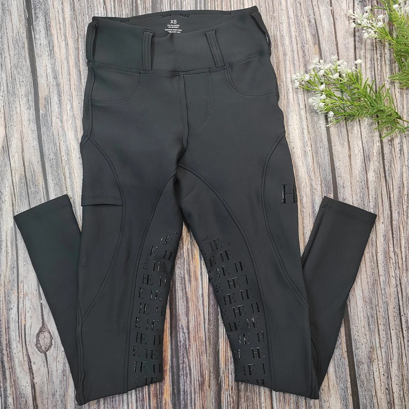 Lots of Western Brands Zipper Full Seat Grip Equestrian Breeches Rider Pocket Big Women Horse Riding Tights Equine Leggin Pants 5