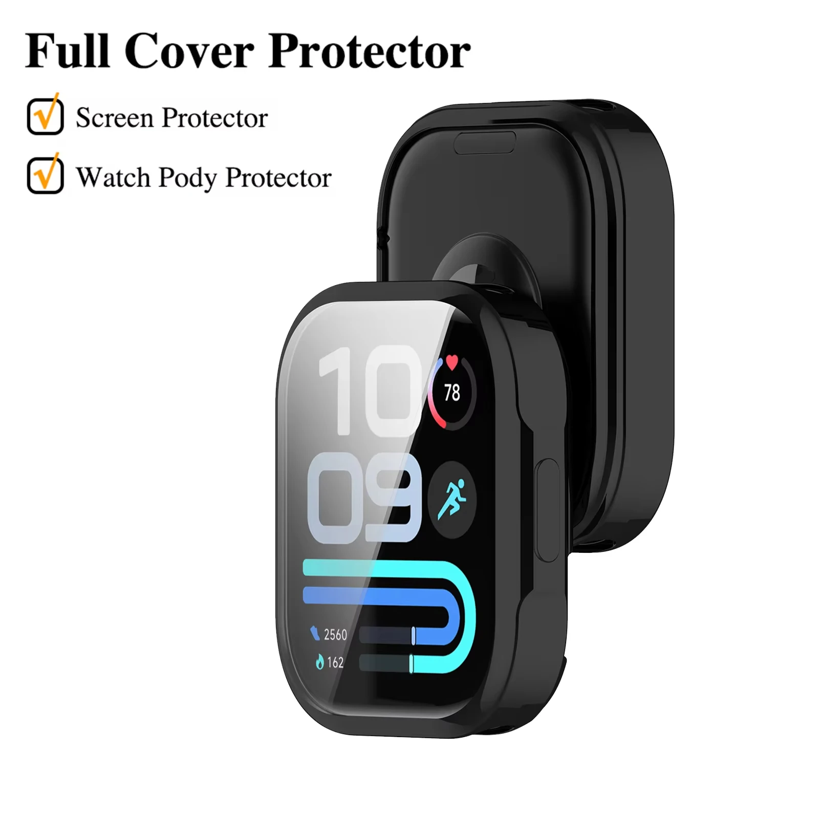 Shockproof Protective Smartwatch Case with TPU Screen Protector Cover -