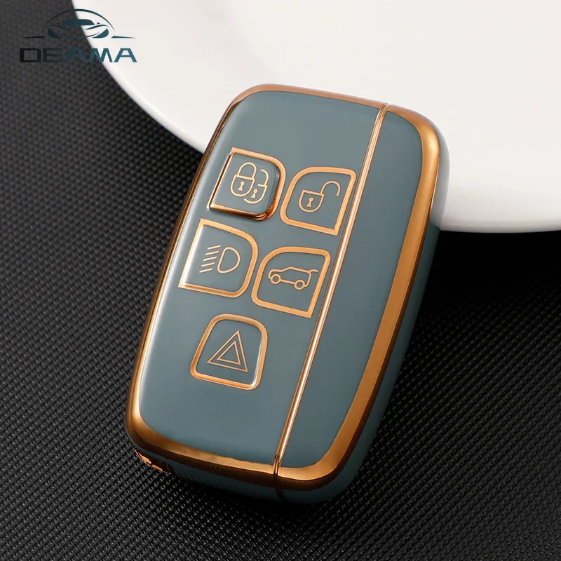 Per Land Rover Range Rover Sport Evoque Freelander Velar Discovery 4 Jaguar Xe Xj Xf Guitar Tpu Car Remote Key Case Cover Shell