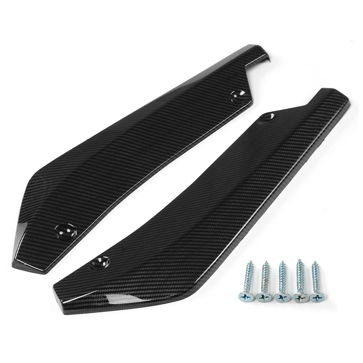 2PCS/SET Rear Bumper Lip Canards Splitters Side Spoiler Valance Trim Cover Sticker For AUDI A4 A5 A6 A7 B8 S3 Car Accessories