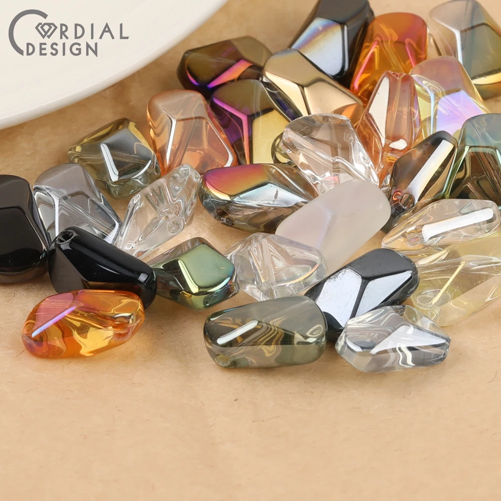 Cordial Design 10*16MM 200pcs Hand Made/DIY Glass Bead/Beads Making/Aurora Effect/Irregular Shape/Jewelry Findings & Components - cordial