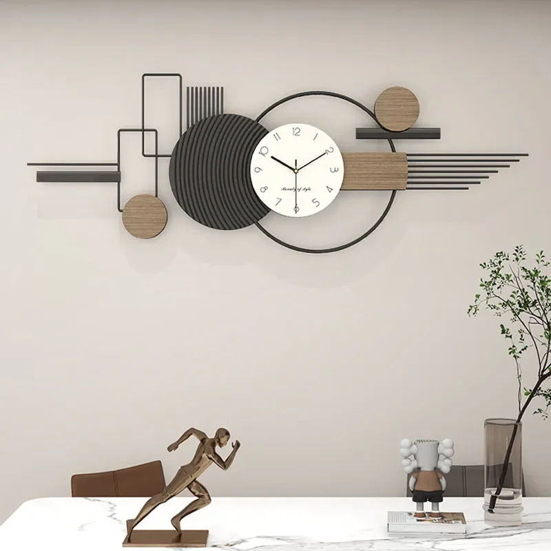 

Designer Long Minimalist Wall Clock Aesthetic Bedrooms Nordic Wall Watch Mid Century Unusual Creative Reloj De Pared Decoration