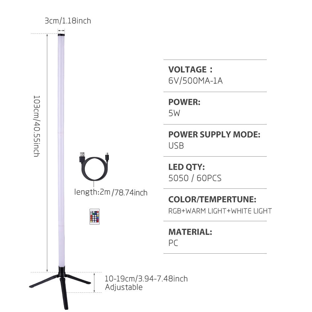 Scandi RGB Corner Floor Lamp 5