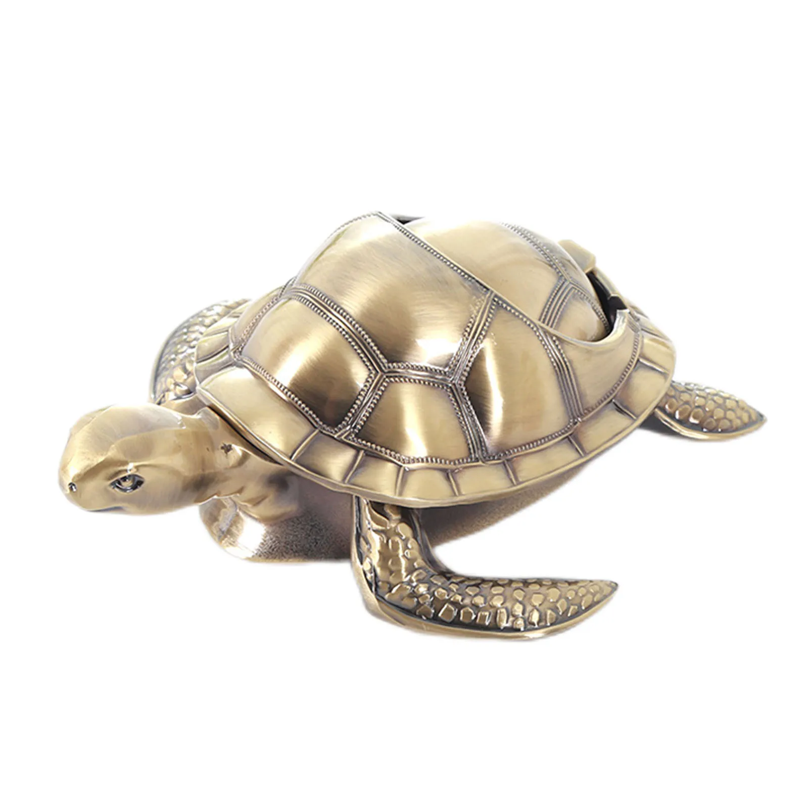 

Металлическая настольная пепельница в стиле ретро с имитацией черепахи, Настольная пепельница для курения для дома, отелей, кафе, патио и т. д. SP99