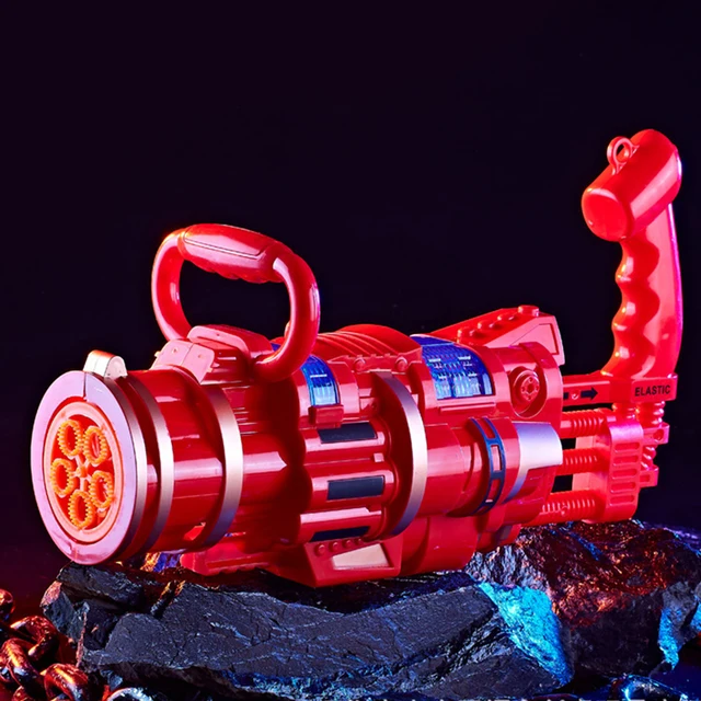 Hot 2-in-1 Gatling Bubble Gun Children Bubbles Toy Kids Outdoor Toy for Children Adult Wedding Electric Gatling Bubble Machine 3