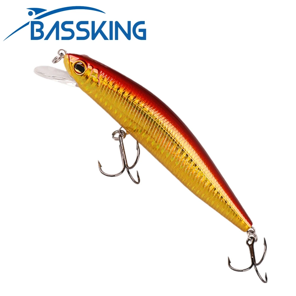 

BASSKING Quality Professional Sinking Minnow Fishing Lure 125mm 40g Hard Bait with VMC Treble Hooks Isca Artificial Wobblers