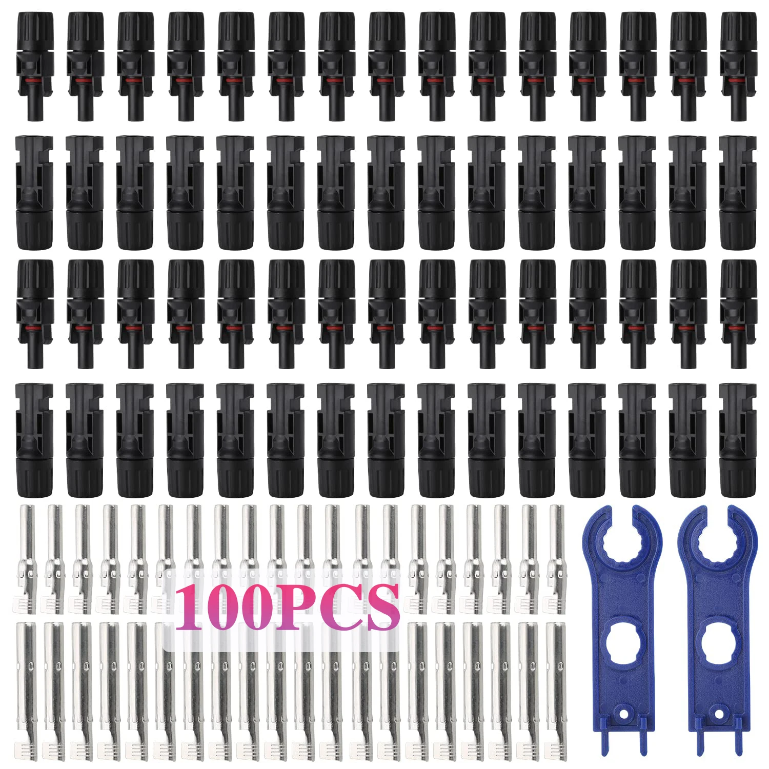 DC Solar Connector 1000V30A Panel Stecker IP67 waterproof Connectors Kit 200/100/40/20/10/5 Pcs for PV/MC Cable 2.5/4/6mm2