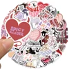 52/102PCS Pink Smutty Romance Bookish Spice Reader Dragon Girl Cartoon Sticker Aesthetic Kindle Ipad Phone Laptop Diary Sticker 3