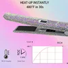 Hair Straightener Flat Iron with Rhinestons LCD Dispaly Titanium chapinha extreme 480F profissional planchas para el cabello 5
