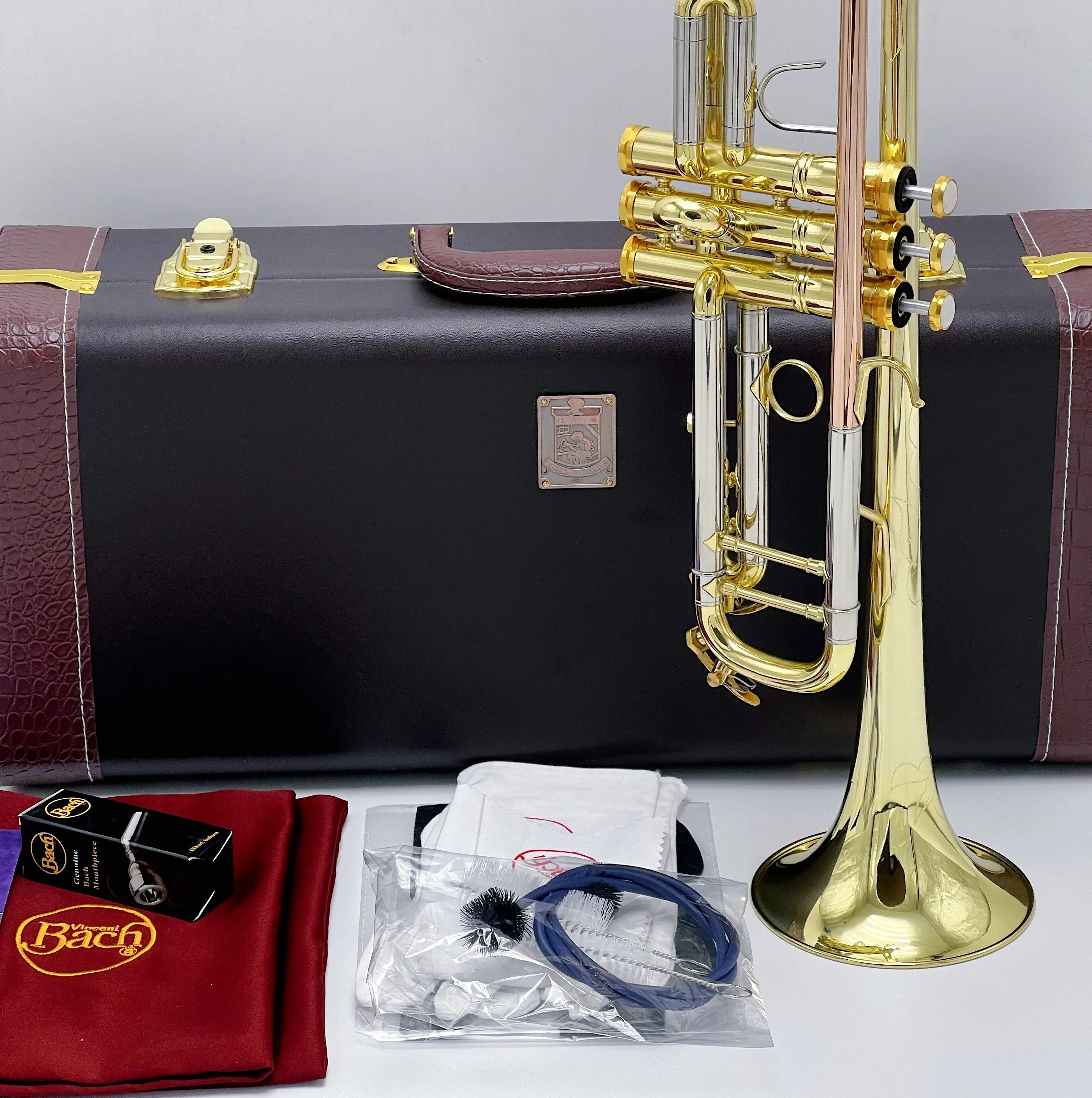 

Bach trumpet instrument TR-650 model phosphor bronze blowpipe white copper pitch tube