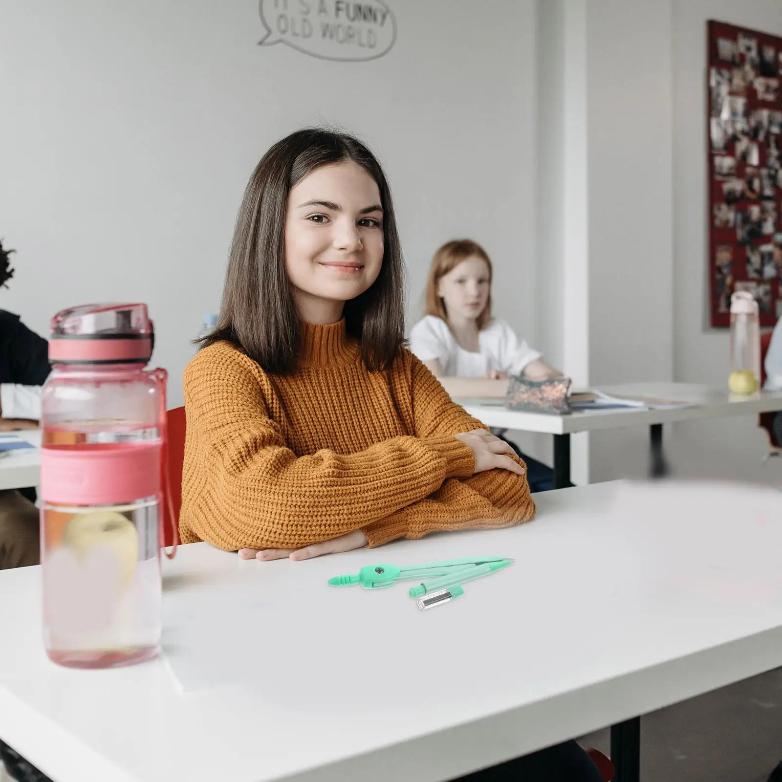 1 세트 금속 나침반 휴대용 정밀 원형 그리기 도구 제도 수학 도구 학습 보조 그리기 나침반 예술