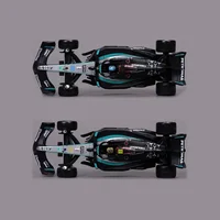 New Bburago 1:43 2024 Mercedes-Amg Petronas W15 F1 #63 George Russell #44 Lewis Hamilton Formula 1 With Helmet Toy Model Gift 2