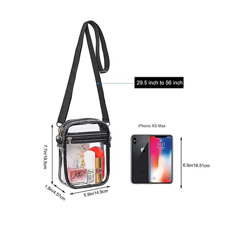 Clear Stadium Bag Clear Stadium Bag Purses For Women Men Extra Inside Pocket Crossbody Adjustable Strap For Concert