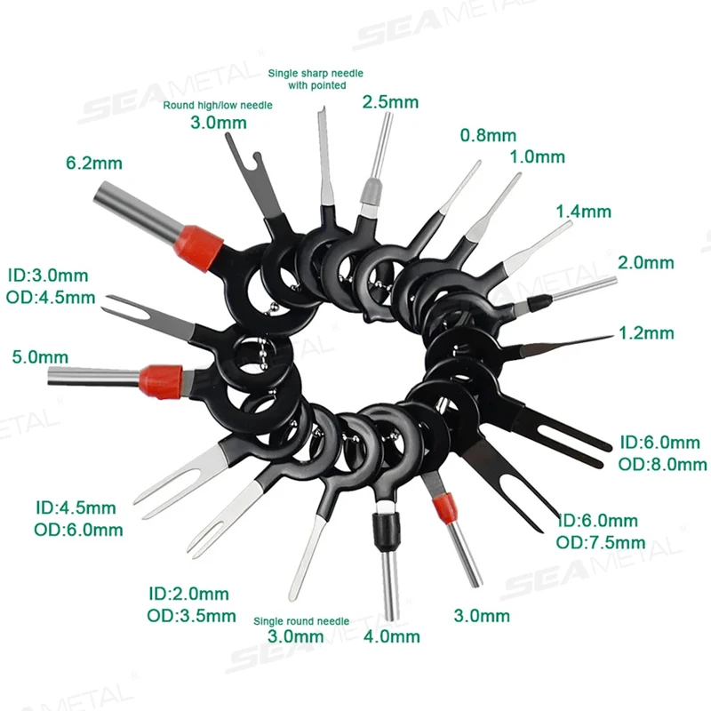 SEAMETAL 41/59pcs Car Terminal Removal Kit Box Wire Plug Connector Extractor Puller Release Pin Extractor Set Repair Hand Tools 5