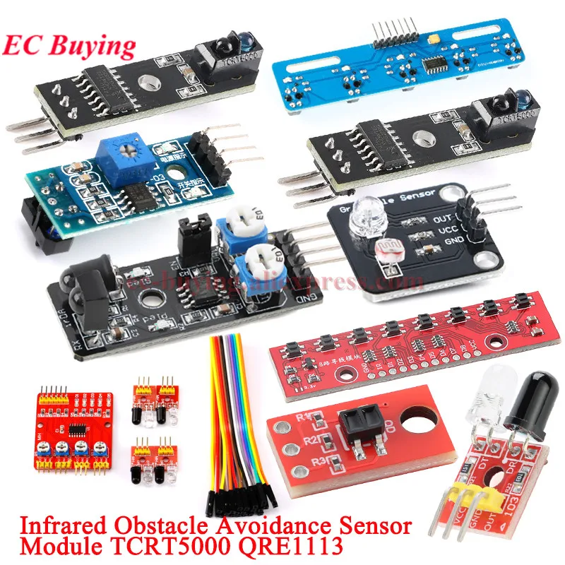 10 Stück/1 Stück TCRT5000 IR Infrarot-Reflexionssensor Hinderniserkennungsmodul Spurverfolgungssensor Tracking-Modul QRE1113 Sensor