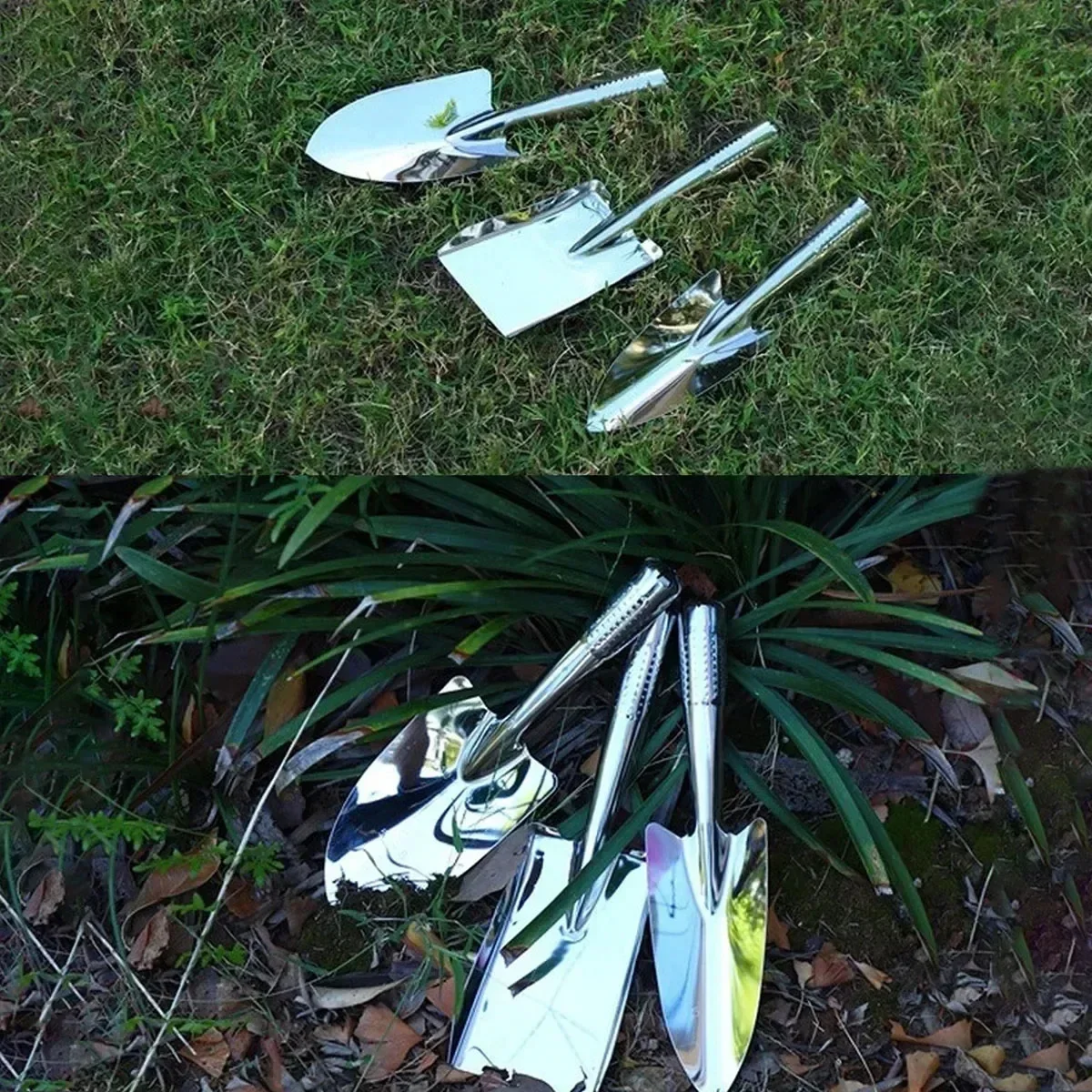 Multifunctional Ergonomic Garden Shovel Stainless Steel Universal Anti-corrosion Planting Shovel for Yard Household Supplies