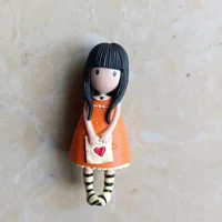 De nombreux types de porte-clés en plastique pour fille, mignon, dessin de fille de londres, cadeau pour nouvelle série 4